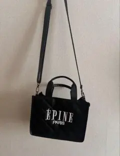 ÉPINE キルティングショルダーバッグ 黒