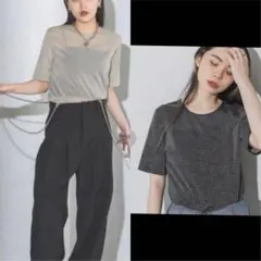 新品　2枚セット価格　ジーナシス　ラメテンジクシアー SS TEEのサムネイル