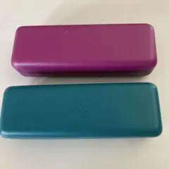 JINS メガネケース 2個セット パープル＆グリーン
