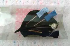 シャーリーテンプル ヘアピンセット 4本セット リボンと花モチーフ