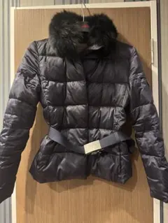 PRADA ネイビー ダウンジャケット ファー付き