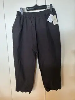 【新品未使用】サマンサモスモス Lサイズ 茶　裾スカラップ編味ウールPT