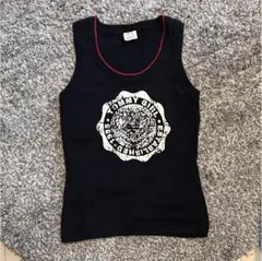 tommy girl ニット ネイビー×赤 ノースリーブ