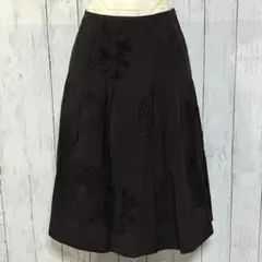 GIANNI LO GIUDICE フロッキースカート ブラウン【36 S】