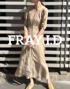 FRAY I.D❤️ フレイアイディー　花柄 プリント シャーリングワンピース