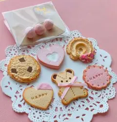 【No.200】軽量粘土 フェイククッキー フェイクスイーツ ハンドメイド 7個