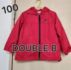 DOUBLE.B 赤 フード付きジャケット 100　ミキハウス　上着