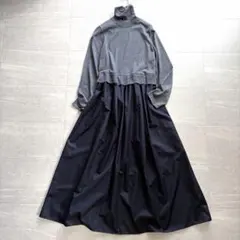 タグ付き✨ E by éclat エクラ ニット ドッキング ワンピース ロング