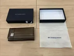 BURBERRY ブラウンレザー キーケース