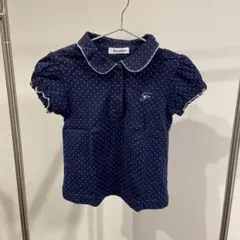 【中古】ファミリア　ドット柄　ポロシャツ　１２０
