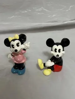ディズニー　ミッキーマウス陶器置き物　　ミニーはおまけ