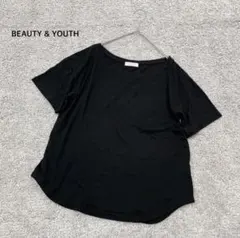 【ビューティーアンドユース】ラウンドネックショートスリーブTシャツ ブラック