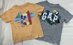 ベビーギャップ（baby GAP）Ｔシャツ2種類（サイズ110）オレンジとグレー