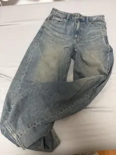 GU バレルレッグジーンズ（丈長め）L 67BLUE