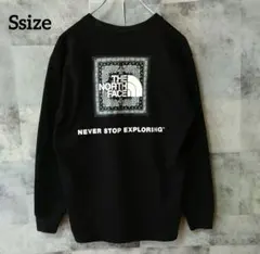 THE NORTH FACE Ssize 長袖カットソー バンダナスクエア 黒