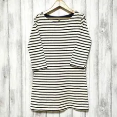 UNIQLO ユニクロ (S)　ボーダー ミニワンピース　七分袖