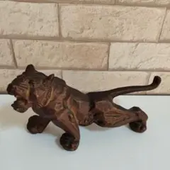 虎の木彫り置物 骨董品 - メルカリ