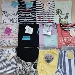 全て新品タグ付き!!女の子まとめ売りサイズ150夏物半袖トップス、ズボン12点