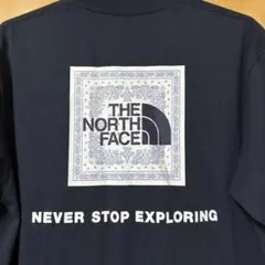 美品THE NORTH FACEペイズリー柄 TシャツXLサイズ紺色ネイビーのサムネイル