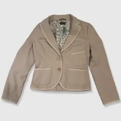 4741 ポールスミス ブラック テーラードジャケット 長袖 パイピングデザイン