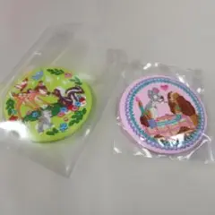 ディズニー刺繍缶バッチ　バンビ　わんわん物語　２個セット