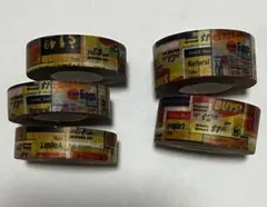 レトロチラシデザイン マスキングテープ5点セット