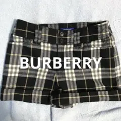 【素敵なデザイン❗️】BURBERRY ノバチェック柄 黒 ショートパンツ Y2K