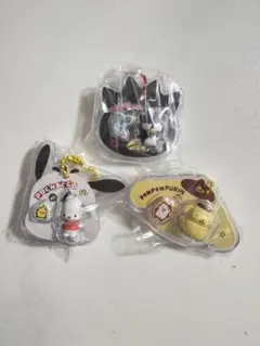 サンリオ　パッケージチャーム　チョコボーロ　ポムポムプリン　ポチャッコ　バツマル