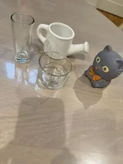 Vita じょうろ、花瓶、猫の置物雑貨セット新品