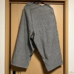 き*よ様 アンティカ♪グレーと白のストライプワイドパンツ