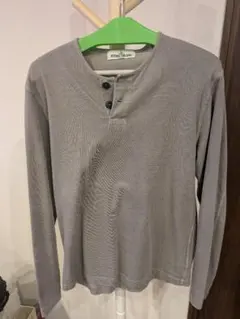 STONE ISLAND グレー M ボタン付き長袖カットソー