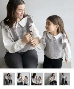 【リンク】パールリボンつきニットベスト