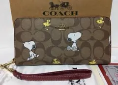 【未使用/処分！】COACH 長財布★コーチ×スヌーピー限定モデル　CE705