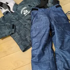 スノーウェア ジュニア キッズ 上下セット コスビー デニム柄
