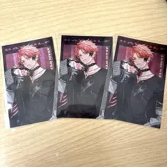 にじさんじ　ぎゃうるふ　チェキ風カード　赤城ウェン　うるふver 3枚