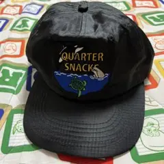 QUARTER SNACKS ナイロンキャップ　黒