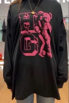 ヒステリックグラマー　オーバーサイズTシャツ　ヒスガール　ファックベアー　フリー ヒステリックグラマー】ファックベアー サイズL Tシャツ 白 メンズ