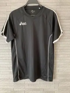 asics ブラック シャツ　プラシャツ　練習着