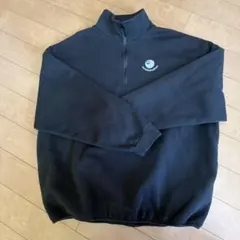 黒 ハーフジップ スウェット トレーナー