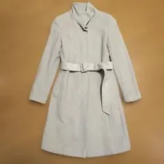 アンタイトル　untitled ライトグレー ベルト付きロングコート