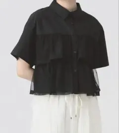 Ray Beams シアー ティアード ハーフスリーブ シャツのサムネイル
