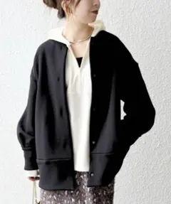 SHIPS any ダンボールコクーンノーカラーコ－ト(値札付き)