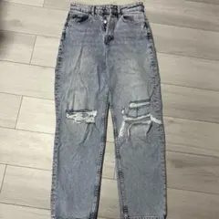 H&M ダメージデニムパンツ レディース