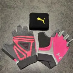 Under Armour グローブ サイズMD・PUMAリストバンド
