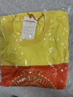 LANCEL イエロー/レッド グラフィックTシャツ L