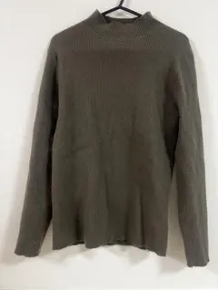 リブ編みハイネックセーター フリーサイズ