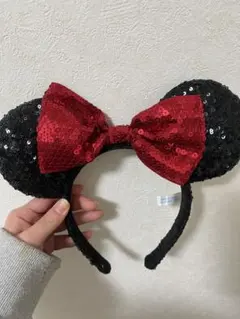 ミニーマウス スパンコールカチューシャ