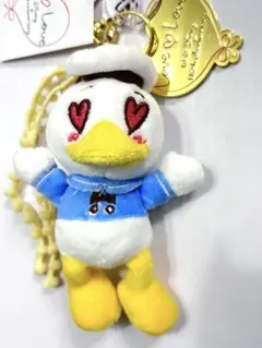 未使用タグ付き　ディズニー　LOVE LOVE ドナルド　チャーム　マスコットのサムネイル