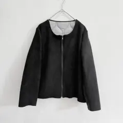 ブラック　スエード薄手ジャンパー