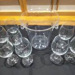 ホヤ　HOYA ワイングラス ８客　ワインクーラー１個　強化プラスチック製